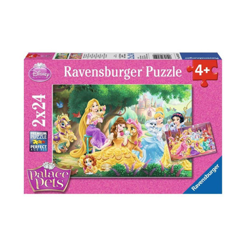 89529 Disney Palace Pets 2x24 parça Ravensburger Puzzle Kız Erkek Çocuk Oyuncak Eğitici Oyuncaklar