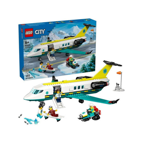 60465 Lego City Helikopter Ambulans Uçağı 403 parça +6 yaş Kız Erkek Çocuk Oyuncak Eğitici Oyuncakla