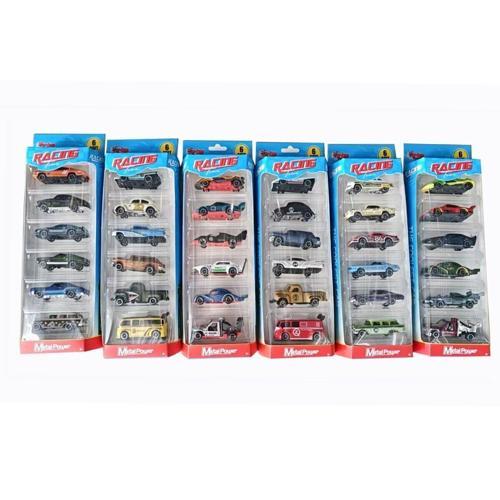 ZQ11316-Vardem Kartela 1:64 Metal 6 Parça Araba Seti Kız Erkek Çocuk Oyuncak Eğitici Oyuncaklar