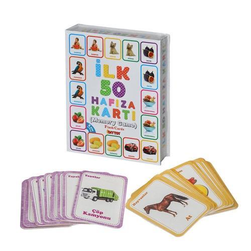 1475 İlk 50 Hafıza Kartları (Memory Game) -Dıytoy Kız Erkek Çocuk Oyuncak Eğitici Oyuncaklar
