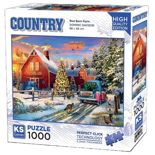KS Games Red Barn Farm Puzzle 1000 Parça 20753 Kız Erkek Çocuk Oyuncak Eğitici Oyuncaklar
