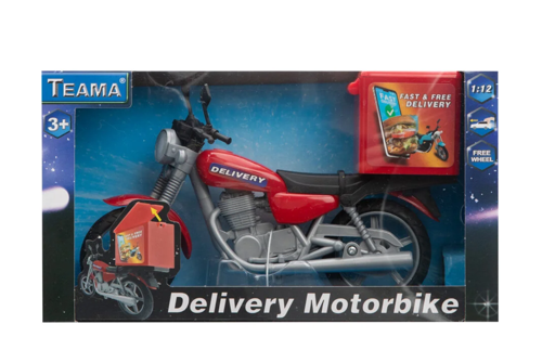 Model Plastik Kırmızı Kurye Motorsikleti Kız Erkek Çocuk Oyuncak Eğitici Oyuncaklar