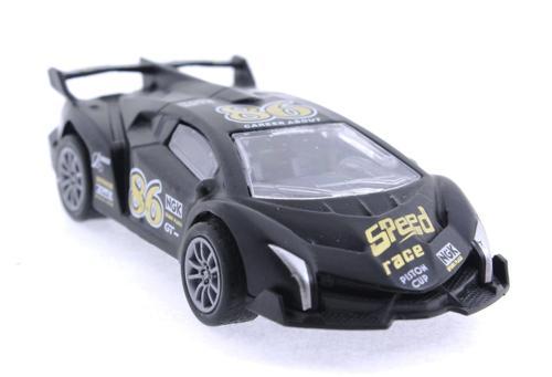 Die Cast Çek Bırak Metal Siyah Yarış Arabası 86 Kız Erkek Çocuk Oyuncak Eğitici Oyuncaklar
