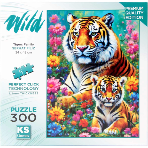 KS Games Tigers Family Puzzle 300 Parça Kız Erkek Çocuk Oyuncak Eğitici Oyuncaklar