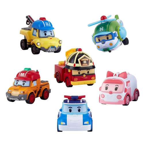 Robocar Poli Gogo Rescue Deluxe 6'lı Set Kız Erkek Çocuk Oyuncak Eğitici Oyuncaklar