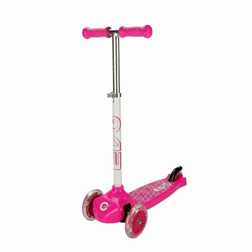 Evo Işıklı 3 Tekerlekli Pembe Scooter Kız Erkek Çocuk Oyuncak Eğitici Oyuncaklar