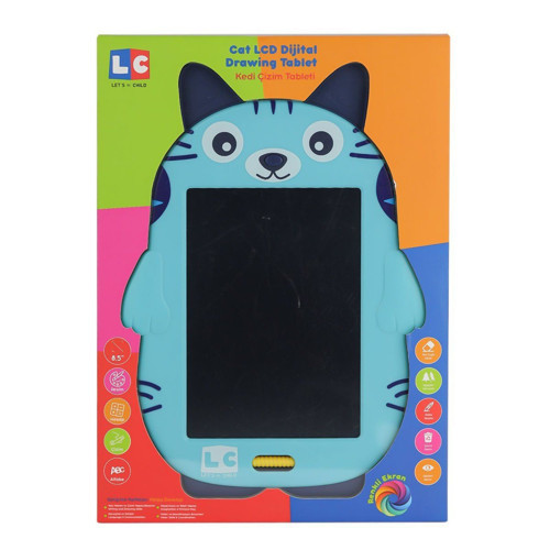 LC-31070 Kedi Çizim Tableti 8.5 inç Kız Erkek Çocuk Oyuncak Eğitici Oyuncaklar