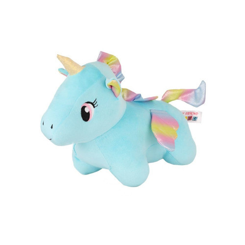 5018 Kadife Mavi Unicorn Kız Erkek Çocuk Oyuncak Eğitici Oyuncaklar