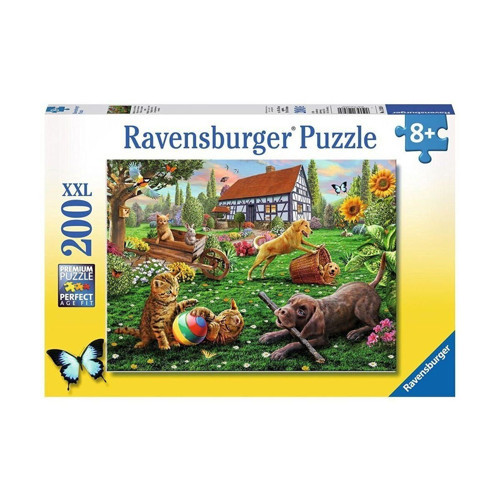 128280 Bahçede 200 parça XXL Ravensburger Puzzle Kız Erkek Çocuk Oyuncak Eğitici Oyuncaklar