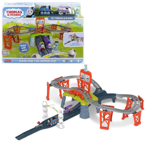 HFW03 Thomas ve Arkadaşları - Sodor Kupası Yarışı Kız Erkek Çocuk Oyuncak Eğitici Oyuncaklar