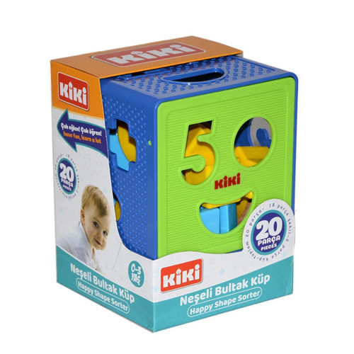 AE-1210 Kiki, 20 Parça Neşeli Bultak Küp / 0-3 yaş Kız Erkek Çocuk Oyuncak Eğitici Oyuncaklar