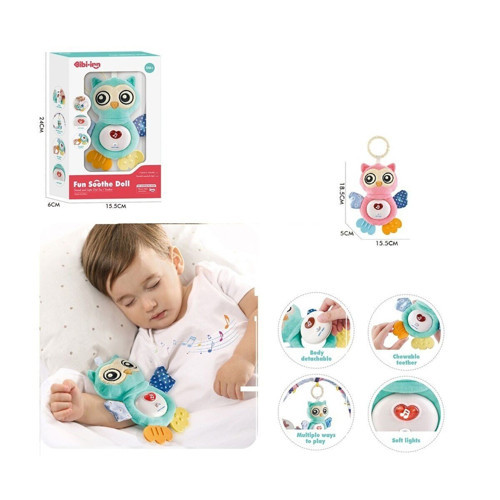 BIB6008 -Vardem Işıklı Ve Sesli Bebek Baykuşu Kız Erkek Çocuk Oyuncak Eğitici Oyuncaklar
