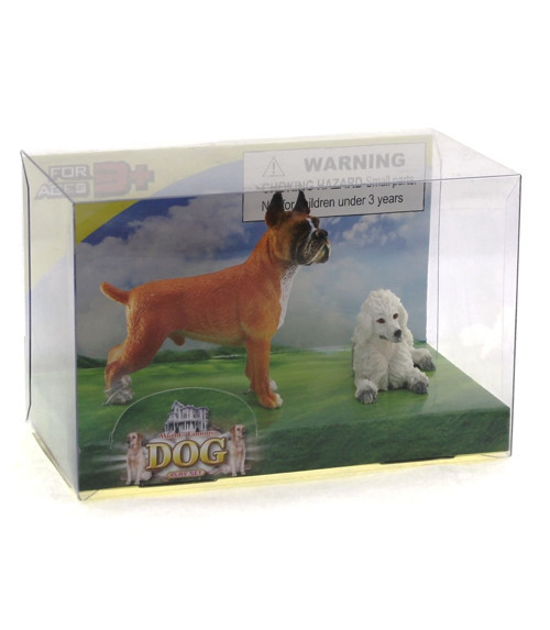 Boxer ve Kaniş Model Hayvan Köpek Kız Erkek Çocuk Oyuncak Eğitici Oyuncaklar