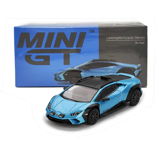 Mini GT 1/64 Lamborghini Huracán Sterrato Blu Aegir Kız Erkek Çocuk Oyuncak Eğitici Oyuncaklar