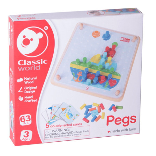 Classic World Ahşap Pim Bulmacası Kız Erkek Çocuk Oyuncak Eğitici Oyuncaklar