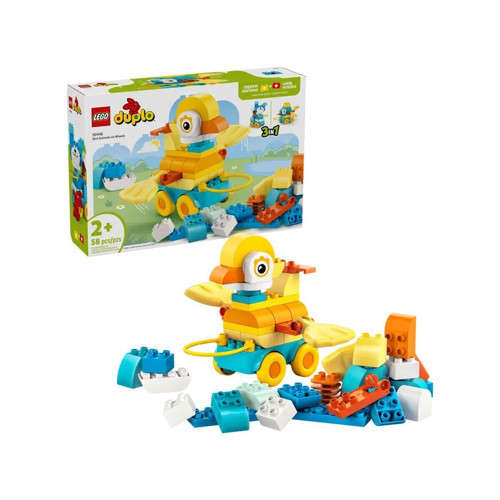 10448 Lego Duplo 3'ü1 Arada Tekerlekli Hayvanlar 58 parça +2 yaş Kız Erkek Çocuk Oyuncak Eğitici Oyu