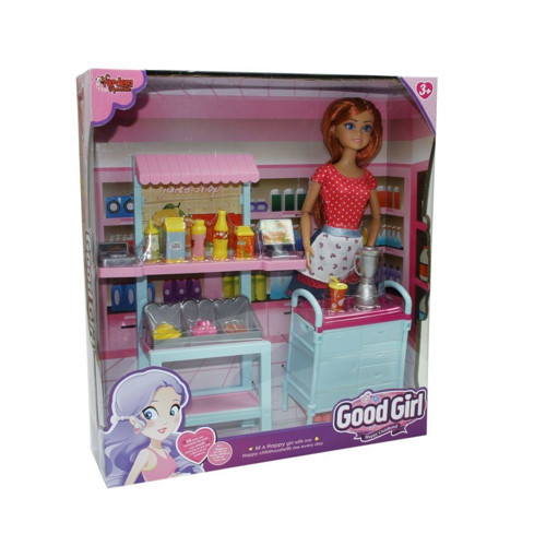 WG-115120 Kutulu 29cm Aksesuarlı Kafe Kız Erkek Çocuk Oyuncak Eğitici Oyuncaklar