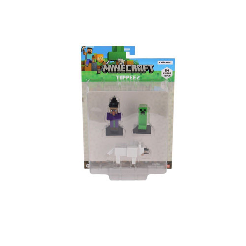 PMI MC2020 Minecraft 3D Figür Toppeez 3lü Set Kız Erkek Çocuk Oyuncak Eğitici Oyuncaklar