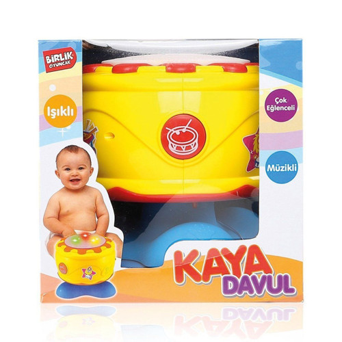 URT009-01 Müzikli ve Işıklı Kaya Davul -Birliktoys Kız Erkek Çocuk Oyuncak Eğitici Oyuncaklar