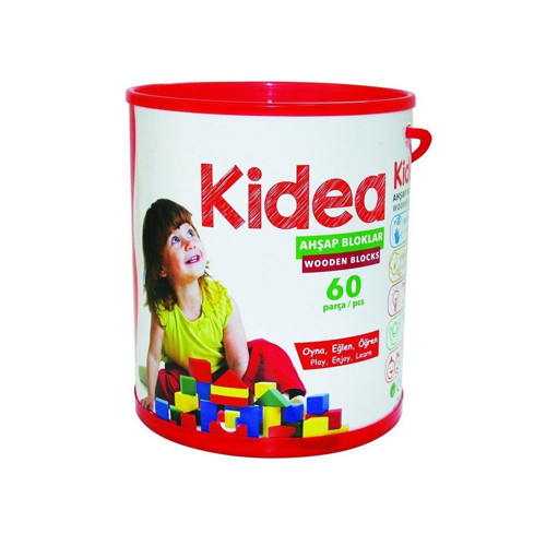KID-1002 Chiva, 60 Parça Ahşap Bloklar Kız Erkek Çocuk Oyuncak Eğitici Oyuncaklar