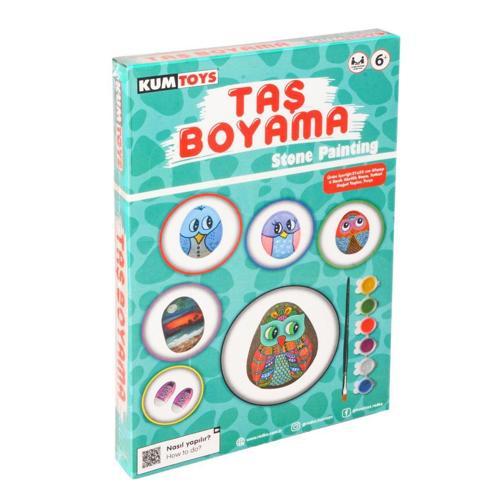 5307 Kumtoys Taş Boyama - Stone Painting / +6 yaş Kız Erkek Çocuk Oyuncak Eğitici Oyuncaklar