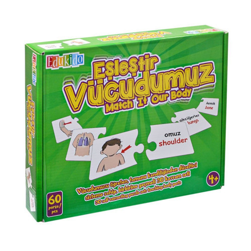 EDU-1008 Vücudumuz Eşleştir Oyunu -Chiva Kız Erkek Çocuk Oyuncak Eğitici Oyuncaklar