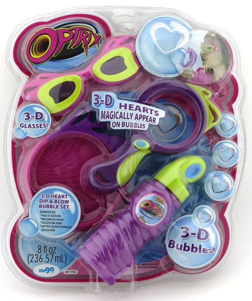 Optrix 3D Bubbles Set Kalp Efektli 20175 D Kız Erkek Çocuk Oyuncak Eğitici Oyuncaklar