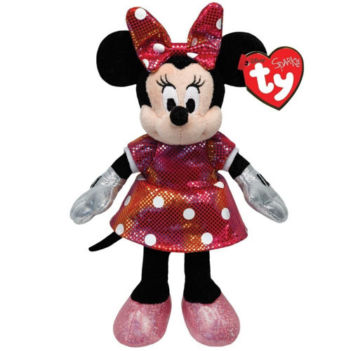 TY Sparkle Sesli Peluş Minnie Mouse Rainbow 21cm Kız Erkek Çocuk Oyuncak Eğitici Oyuncaklar