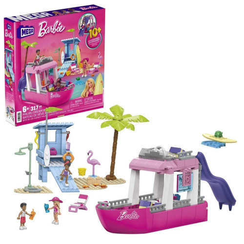 HPN79 MEGA Barbie® Malibu Rüya Teknesi™ 317 parça +6 yaş Kız Erkek Çocuk Oyuncak Eğitici Oyuncaklar