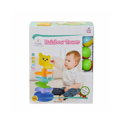 Gökkuşağı Kule Oyunu Rainbow Tower Kız Erkek Çocuk Oyuncak Eğitici Oyuncaklar