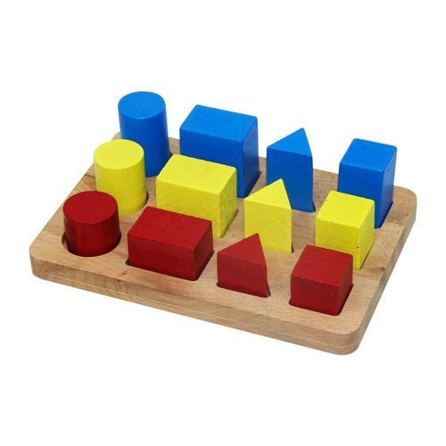 Kutulu Ahşap Geometrik Büyükten Küçüğe Kız Erkek Çocuk Oyuncak Eğitici Oyuncaklar