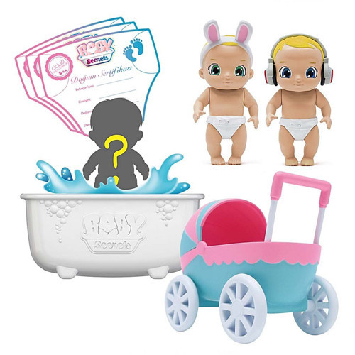 Baby Secrets Sürpriz Figür ve Bebek Arabası Seti Kız Erkek Çocuk Oyuncak Eğitici Oyuncaklar