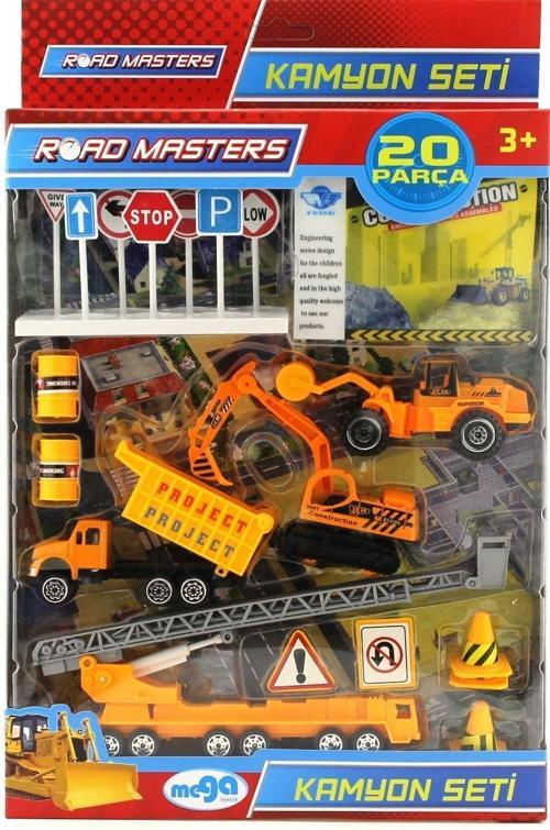 Merdivenli Metal Kamyon Seti 5105 Kız Erkek Çocuk Oyuncak Eğitici Oyuncaklar