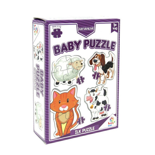 LC7224 Laço Kids Baby Puzzle - Hayvanlar / 2+3+4+5 Parça Puzzle / +1 yaş Kız Erkek Çocuk Oyuncak Eği