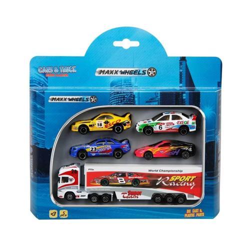 Maxx Wheels 5'li Araç Seti Kız Erkek Çocuk Oyuncak Eğitici Oyuncaklar