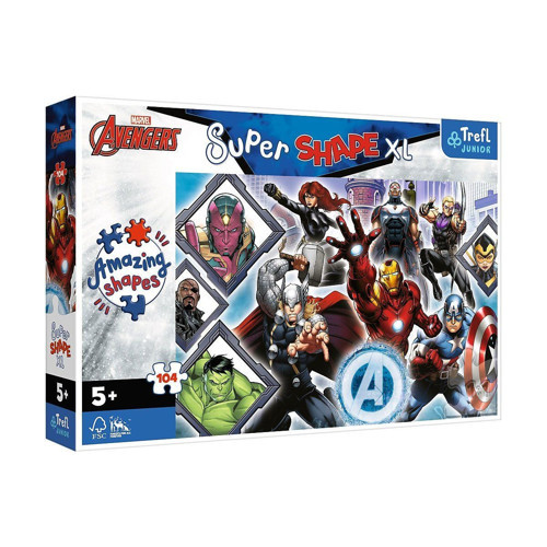 PUZZLE-50018 The Avengers 104 Parça Çocuk Puzzle Kız Erkek Çocuk Oyuncak Eğitici Oyuncaklar