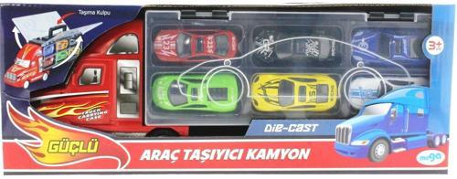 Taşınabilir Die Cast Metal Araçlı Kamyon Kız Erkek Çocuk Oyuncak Eğitici Oyuncaklar