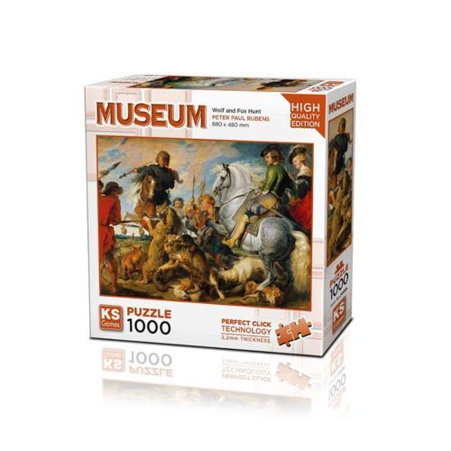 20666 Wolf And Fox Hunt 1000 Parça Puzzle -KS Puzzle Kız Erkek Çocuk Oyuncak Eğitici Oyuncaklar