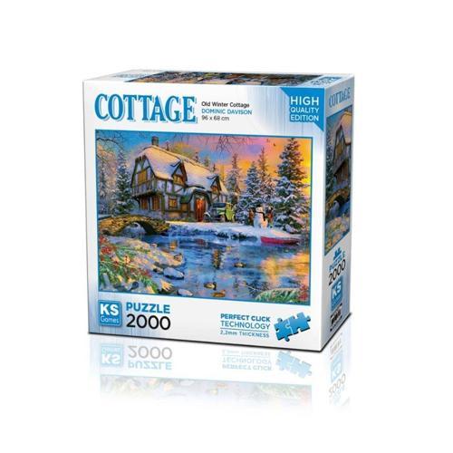 22526 Old Winter Cottage 2000 Parça Puzzle -KS Puzzle Kız Erkek Çocuk Oyuncak Eğitici Oyuncaklar