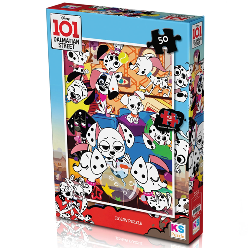 KS 101 Dalmatian 50 Parça Puzzle Kız Erkek Çocuk Oyuncak Eğitici Oyuncaklar