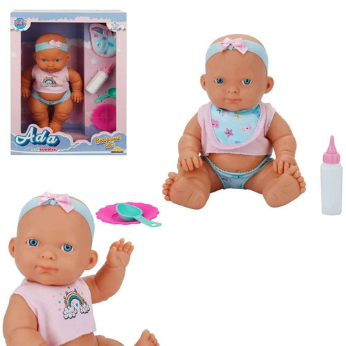 Ada Bebek Beslenme Seti 23cm Oyuncak Et Bebek Kız Erkek Çocuk Oyuncak Eğitici Oyuncaklar