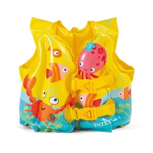 Intex Balık Desenli Baskılı Yelek 41x30cm (3-5 Yaş) Kız Erkek Çocuk Oyuncak Eğitici Oyuncaklar
