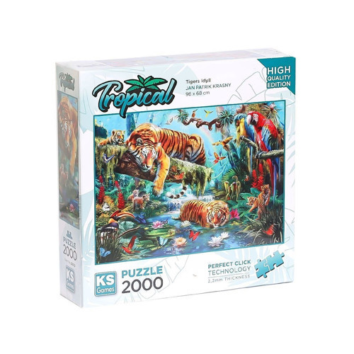 22512 Tiger Idyll 2000 Parça Puzzle -KS Puzzle Kız Erkek Çocuk Oyuncak Eğitici Oyuncaklar