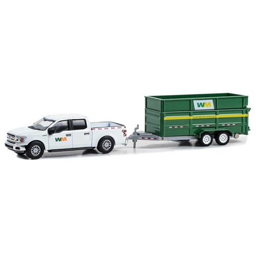 Greenlight 1/64 2018 Ford F-150 XLT with Double-Axle Dump Kız Erkek Çocuk Oyuncak Eğitici Oyuncaklar