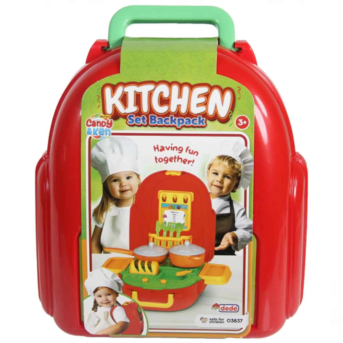 Candy & Ken Mutfak Seti Sırt Çantası Kız Erkek Çocuk Oyuncak Eğitici Oyuncaklar