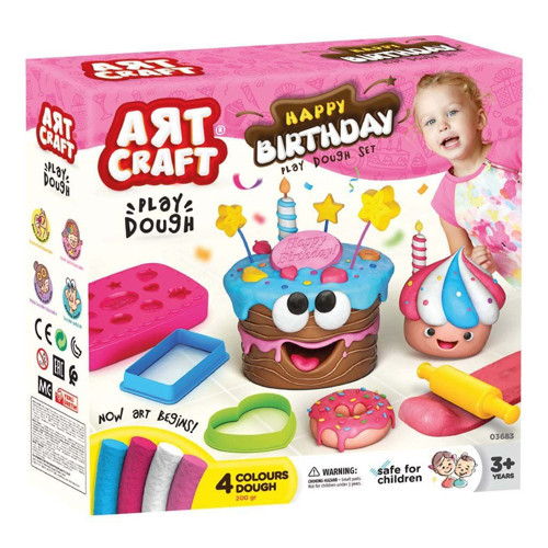 Art Craft Doğum Günü Oyun Hamuru Seti 10 Parça Kız Erkek Çocuk Oyuncak Eğitici Oyuncaklar