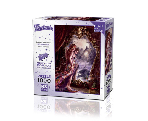 KS Puzzle 1000 Parça Melanie Delon Hopeless Reflections Kız Erkek Çocuk Oyuncak Eğitici Oyuncaklar