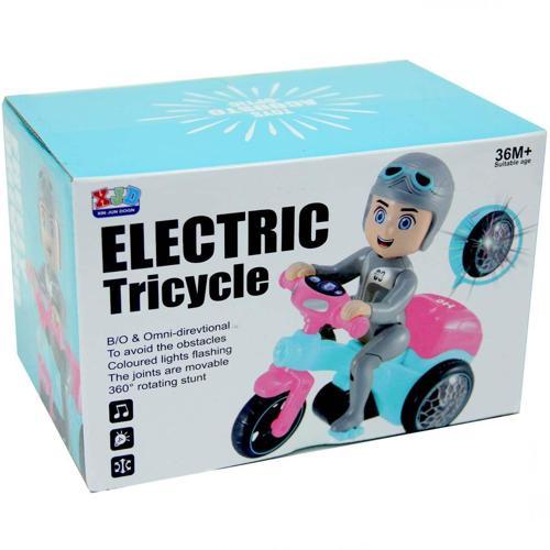 Electric Tricycle Pilli Işıklı Sesli Motorsiklet Kız Erkek Çocuk Oyuncak Eğitici Oyuncaklar