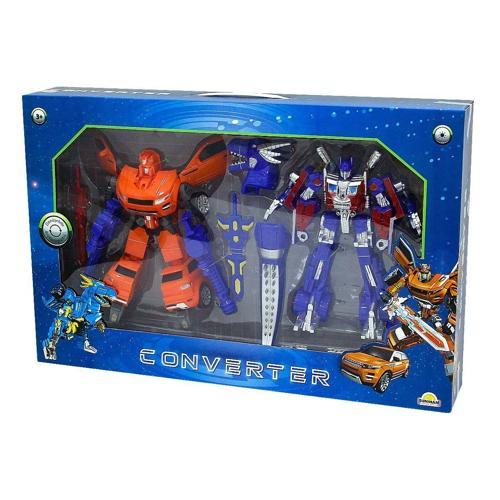 Sunman Işıklı 2'li Power Robot Kız Erkek Çocuk Oyuncak Eğitici Oyuncaklar