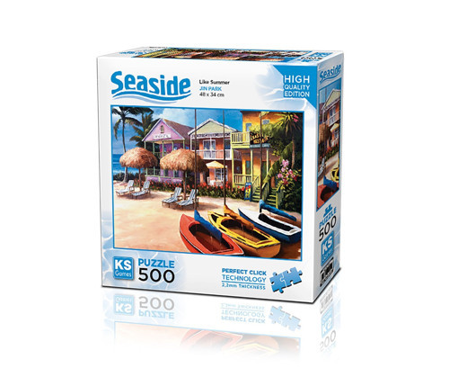 KS Puzzle 500 Parça Seaside Like Summer Kız Erkek Çocuk Oyuncak Eğitici Oyuncaklar